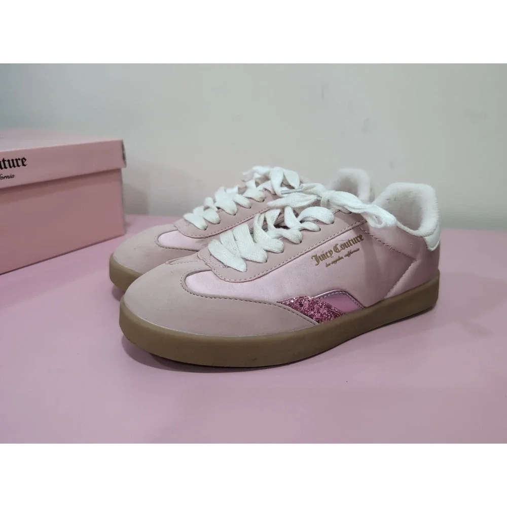 Juicy Couture Girls Blush Multi Sneakers Pink Glitter Size‎ 6